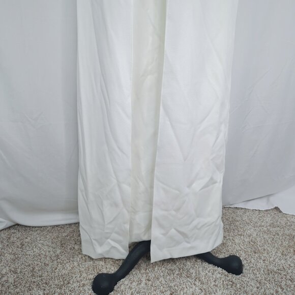 Adrianna Papell Jumpsuit White Asymmetrical One Shoulder NWT - Picture 6 of 16